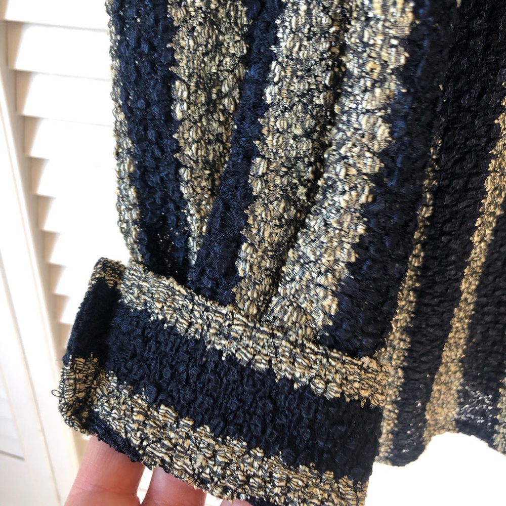 Medium Weight Crinkly Button Down Blouse - image 4